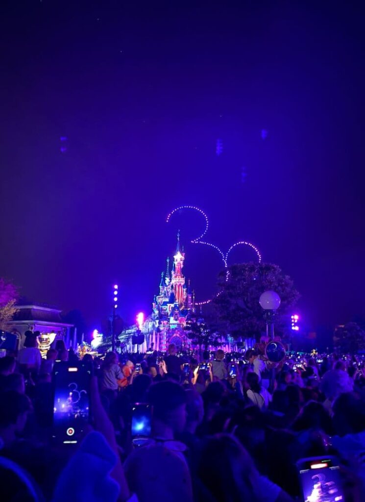 Disneyland spettacolo di luci al castello