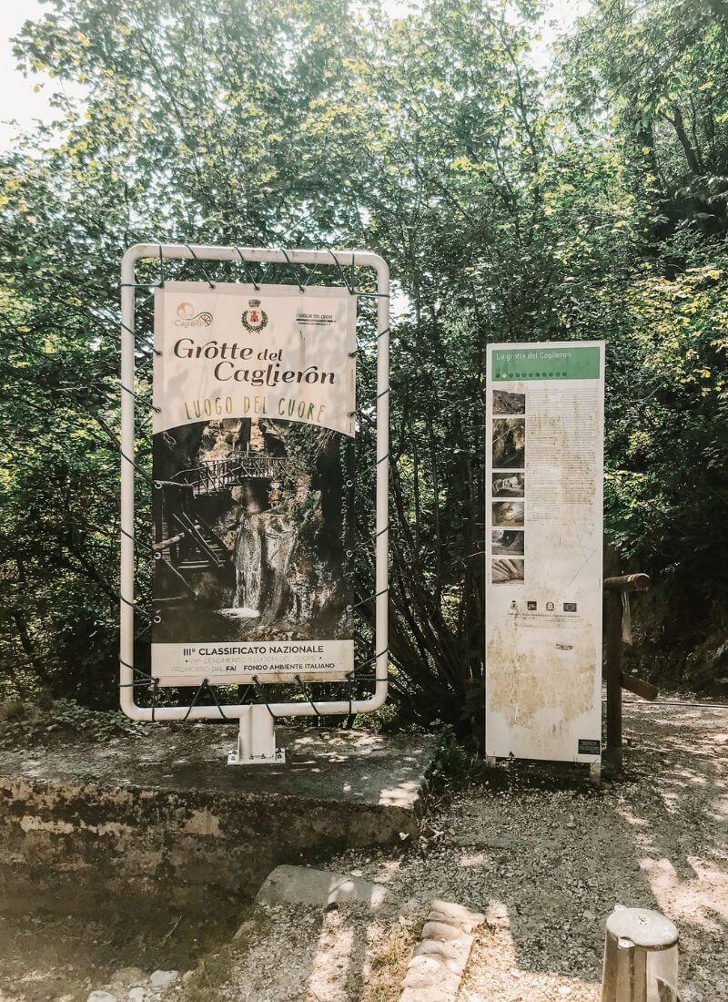 ingresso grotte del caglieron