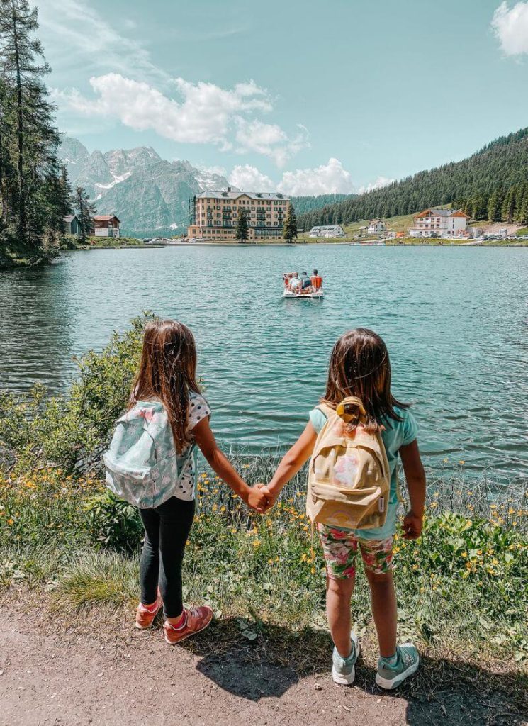 lago di misurina con i bambini