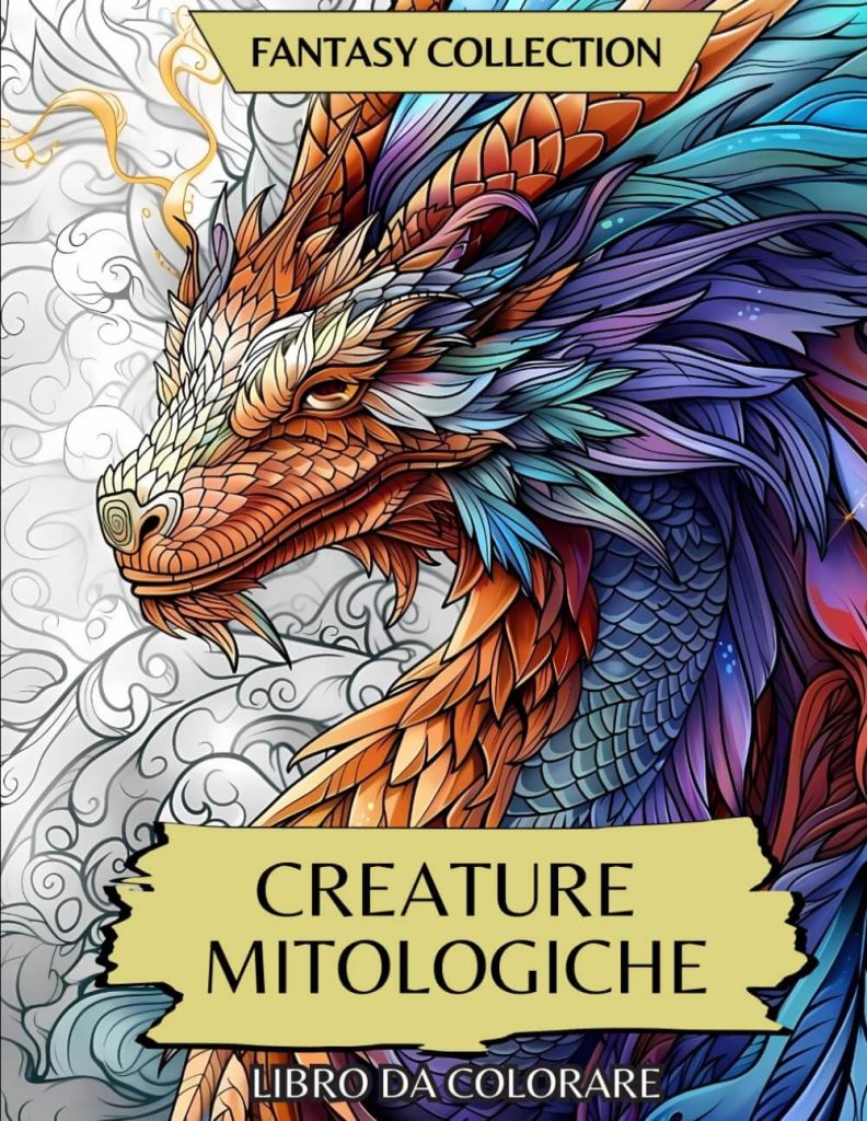draghi libri da colorare