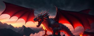 immagine di un drago fantasy feroce